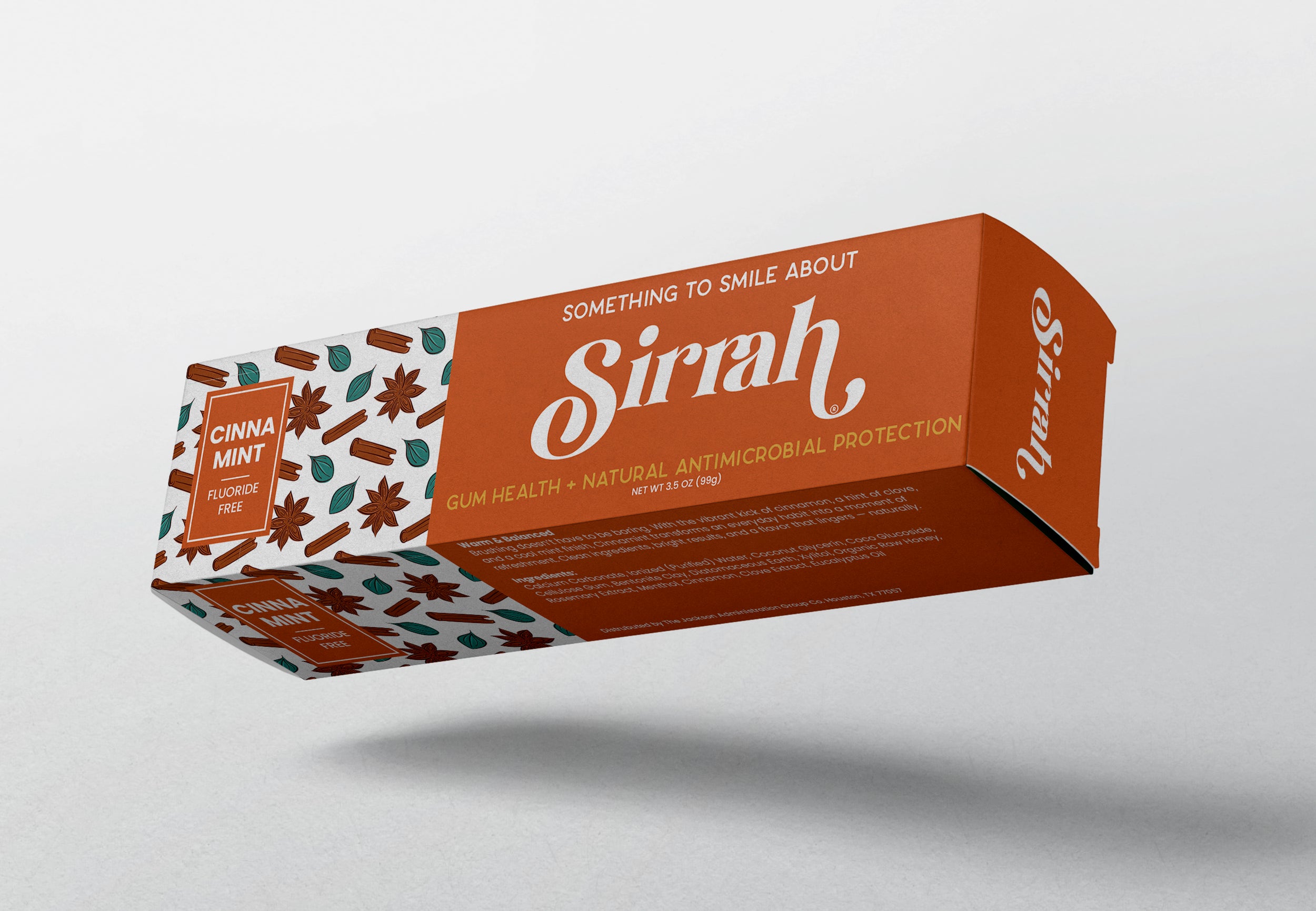 Sirrah Smiles CinnaMINT Natural Toothpaste – Antimicrobial Cinnamon Mint Toothpaste for Gum Health and Fresh Breath